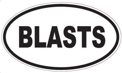 BLASTS - Oval Sticker