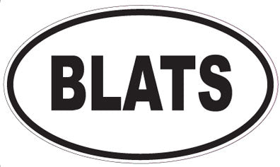 BLATS - Oval Sticker