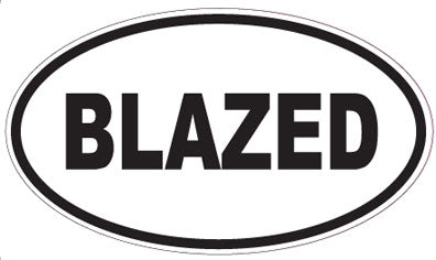 BLAZED - Oval Sticker