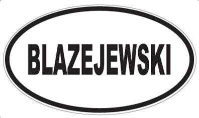 BLAZEJEWSKI - Oval Magnet