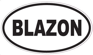 BLAZON - Oval Sticker