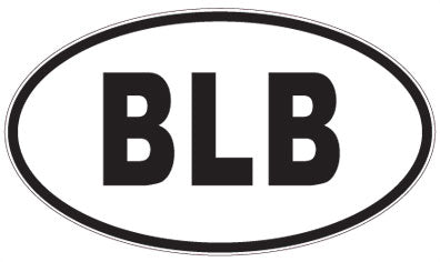 BLB - 3 Letter Initials Oval Sticker