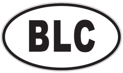 BLC - 3 Letter Initials Oval Sticker