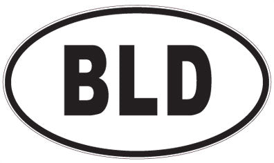 BLD - 3 Letter Initials Oval Sticker