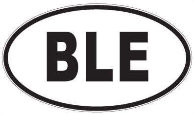 BLE - 3 Letter Initials Oval Sticker