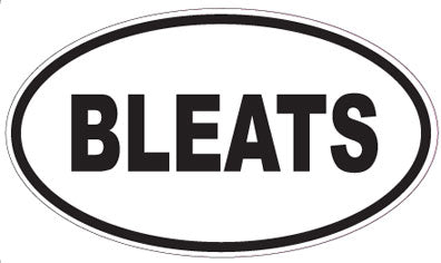BLEATS - Oval Sticker
