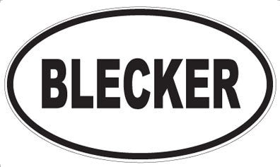 BLECKER - Oval Magnet