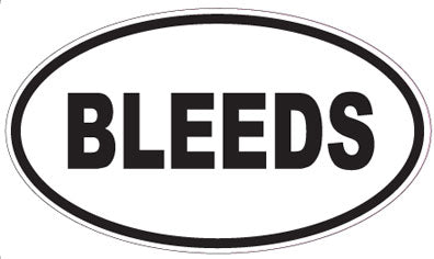 BLEEDS - Oval Sticker