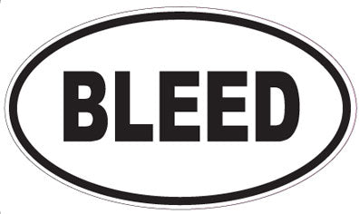 BLEED - Oval Magnet