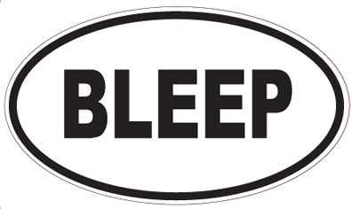 BLEEP - Oval Sticker