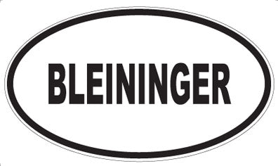 BLEININGER - Oval Magnet