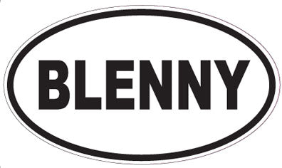 BLENNY - Oval Sticker