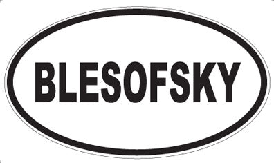 BLESOFSKY - Oval Magnet