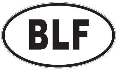 BLF - 3 Letter Initials Oval Sticker