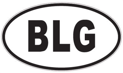 BLG - 3 Letter Initials Oval Sticker