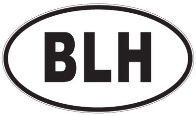 BLH - 3 Letter Initials Oval Sticker