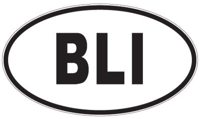 BLI - 3 Letter Initials Oval Sticker