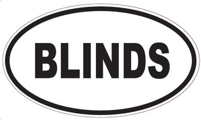 BLINDS - Oval Sticker