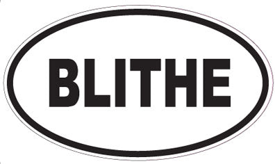 BLITHE - Oval Sticker