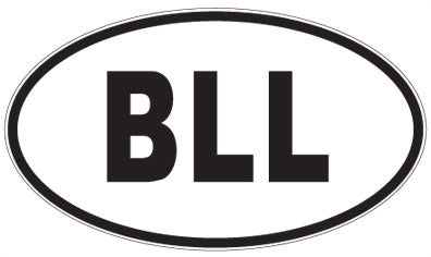 BLL - 3 Letter Initials Oval Sticker