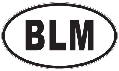 BLM - 3 Letter Initials Oval Sticker