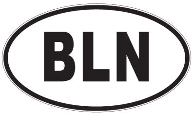 BLN - 3 Letter Initials Oval Sticker