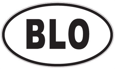 BLO - 3 Letter Initials Oval Sticker