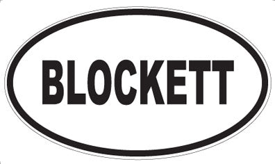 BLOCKETT - Oval Magnet