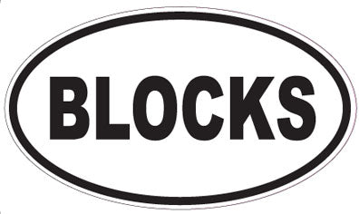 BLOCKS - Oval Sticker