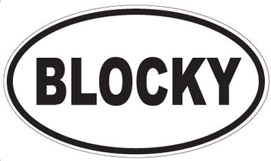 BLOCKY - Oval Sticker