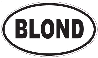 BLOND - Oval Sticker