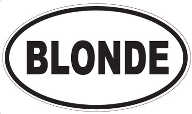 BLONDE - Oval Sticker