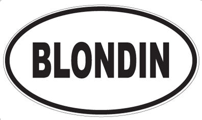 BLONDIN - Oval Magnet