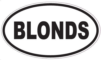 BLONDS - Oval Sticker