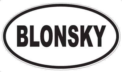 BLONSKY - Oval Magnet