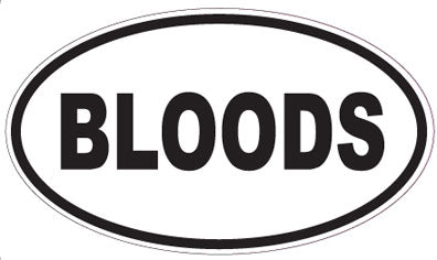 BLOODS - Oval Sticker