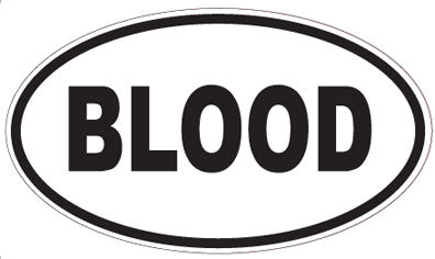 BLOOD - Oval Magnet