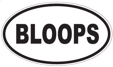 BLOOPS - Oval Sticker