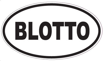 BLOTTO - Oval Sticker