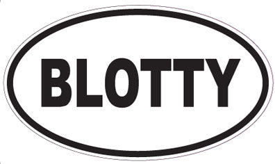 BLOTTY - Oval Sticker