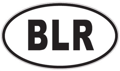 BLR - 3 Letter Initials Oval Sticker