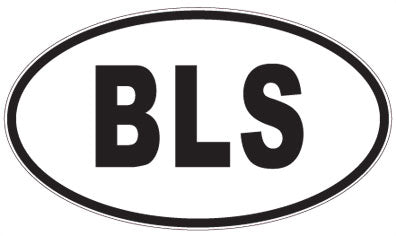 BLS - 3 Letter Initials Oval Sticker
