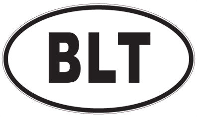 BLT - 3 Letter Initials Oval Sticker
