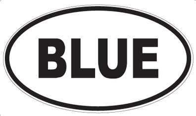 BLUE - Oval Magnet