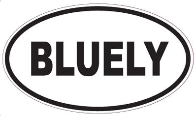 BLUELY - Oval Sticker