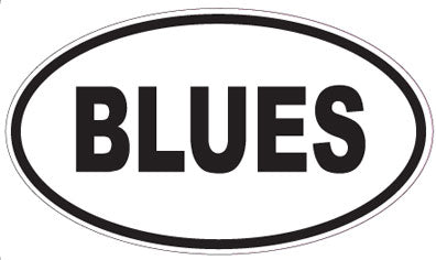 BLUES - Oval Sticker