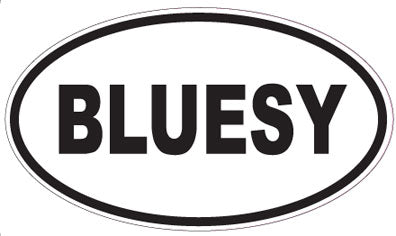 BLUESY - Oval Sticker