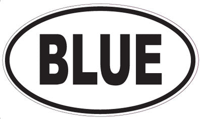 BLUE - Oval Sticker