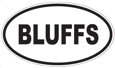 BLUFFS - Oval Sticker