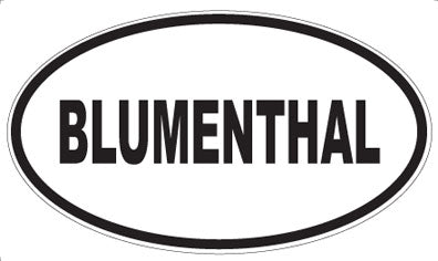 BLUMENTHAL - Oval Magnet
